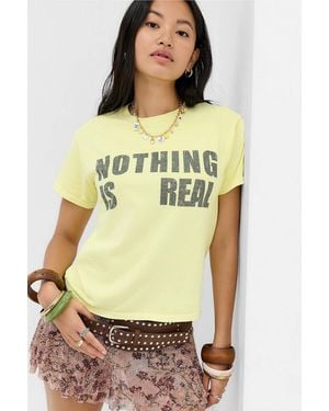 Urban Outfitters Uo Nothing Is Real Relaxed T-shirt - Yellow