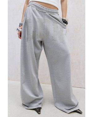 Jaded London Ldn Stud Monster Baggy Joggers - Grey