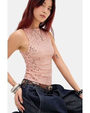 Motel Dudley Sequin Top - Orange