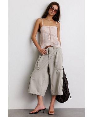 Kimchi Blue Elizabeth Lace Trim Babydoll Cami - Gray
