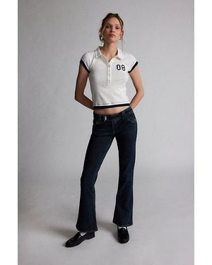 BDG Brooke Extended Tab Denim Flare Jean - Gray