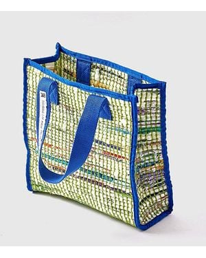 ANYBAG Recycled Mini Woven Tote Bag - Blue