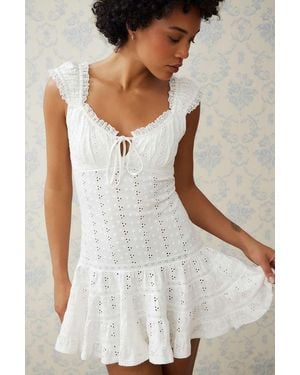 Kimchi Blue Ava Broderie Mini Dress - White
