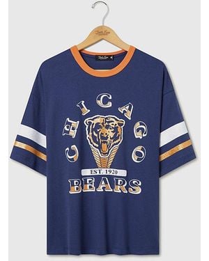 Junk Food Nfl Glitter Boxy Ringer Top - Blue
