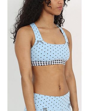 Strawberry Western Coco Sports Bra - Blue