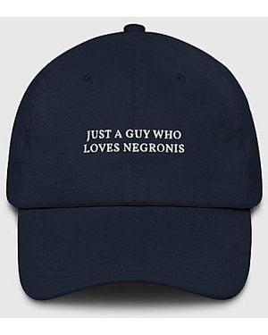 The Refined Spirit Just A Guy Who Loves Negronis Hat - Blue