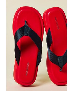 Urban Outfitters Uo Gemma Platform Thong Sandals - Red