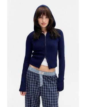 BDG Monet Zip-through Cardigan - Blue