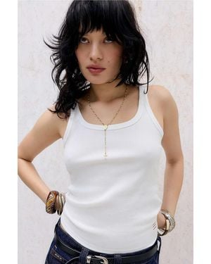 BDG Jessie Cotton Vest Jacket - White
