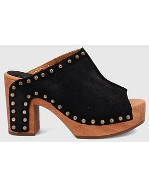 Dingo Echo Wooden Platform Sandal - Black