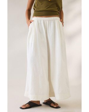 BDG Creekside Cropped Cotton Wide Leg Pants - Natural