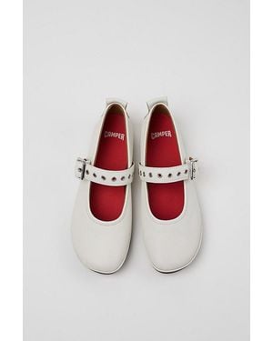 Camper Right Nina Buckle Ballerinas Shoe - Red