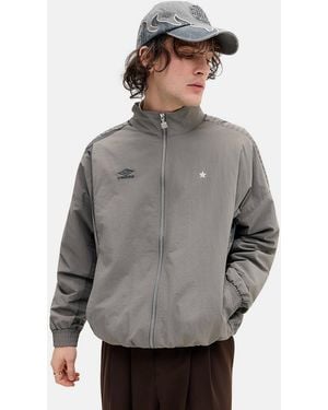 Umbro Brushed Nickel Relaxed Track Jacket - Grey