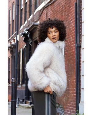 Silence + Noise Silence + Noise Wade Faux Fur Jacket - Brown