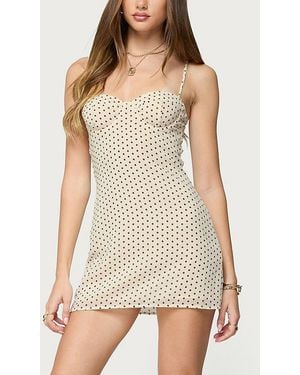 Edikted Polka Dot Cupped Chiffon Mini Dress - Multicolor
