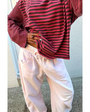 Out From Under Essential Barrel Leg Joggers - Red