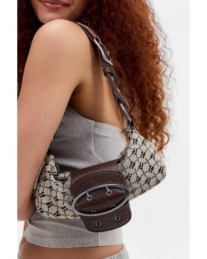 iets frans... Monogram Small Shoulder Bag - Grey