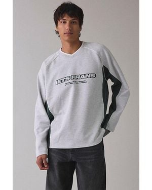 iets frans... Iets Frans. Iets Frans… Sports Panel Heavyweight V-Neck Sweatshirt - Gray