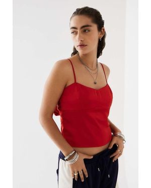 Urban Outfitters Uo Bella Tie-back Cami - Red