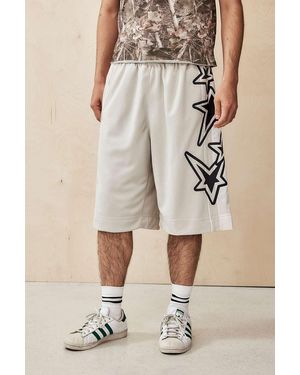 Jaded London Grey Galaxy Basketball Shorts - Natural