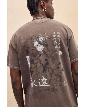 Urban Outfitters Uo Brown Birds T-shirt