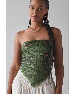 Urban Outfitters Retro Silky Bandana - Green