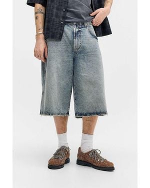BDG Neo Bleach Baked Skate Shorts - Blue