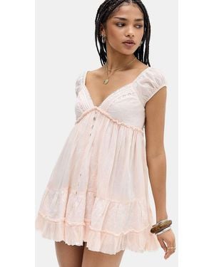 Kimchi Blue Belle Prairie Romper - Pink