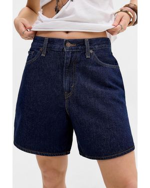 Levi's Blue Rinse High Rise Baggy Shorts