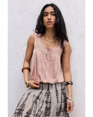 Kimchi Blue Lace Strap Blouse - Pink