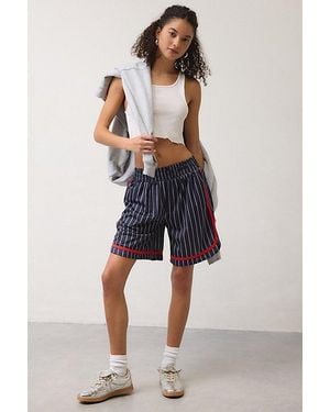 BDG Star Player Printed Mesh Athletic Short - Blue