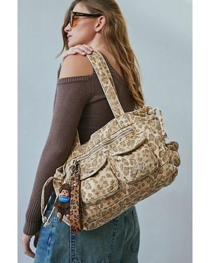 BDG Printed Y2K Denim Pocket Tote Bag - Natural