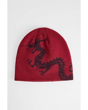Urban Outfitters Uo Dragon Beanie - Red