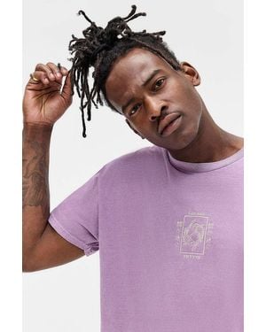 Urban Outfitters Uo Purple Koi Fish Embroidered T-shirt
