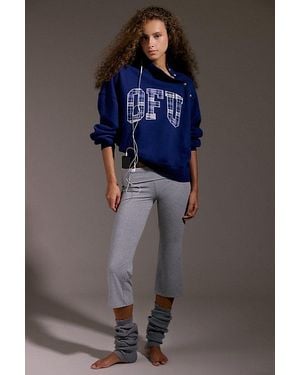 Out From Under A Snap Fleece Mockneck Pullover Top - Blue