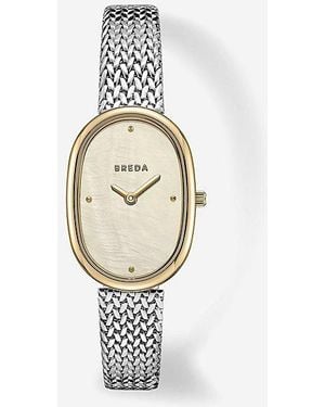 Breda Jane Tethered Mesh Bracelet Analog Quartz 23Mm Watch - White