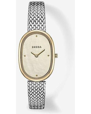 Breda Jane Tethered Mesh Bracelet Analog Quartz 23Mm Watch - White