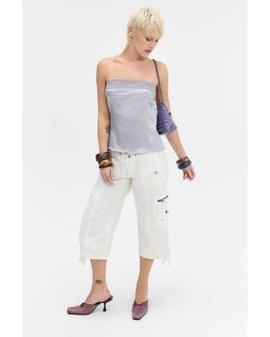 Motel Silver Minae Bandeau Top - White