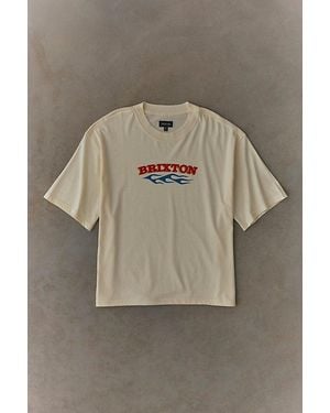 Brixton Clifton Boxy Cropped Tee - Gray