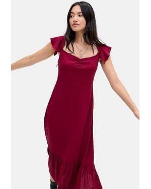 Urban Outfitters Uo Over The Moon Midi Dress - Red