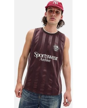 iets frans... Brown Sportswear Tank Top - Red