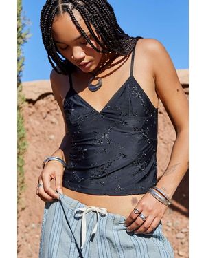 Out From Under Je T'aime Broderie Cami Top - Black