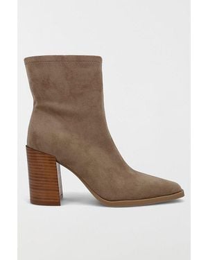 MIA Mia Sidonie Suede Block Heel Bootie - Brown