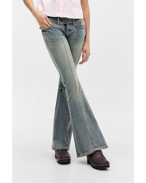 Juicy Couture Crest Low Rise Flare Jeans - Grey