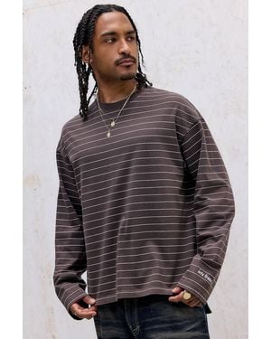 iets frans... Brown Stripe Long Sleeve T-shirt - Grey