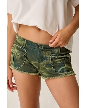 BDG Sunkissed Camo Shorts 26 At Urban Outfitters - Green
