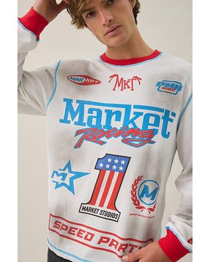 Market Studios Speed Part Thermal Long Sleeve Tee - Gray