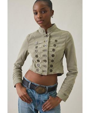 BDG Can'T Stop Cropped Military Jacket - Green