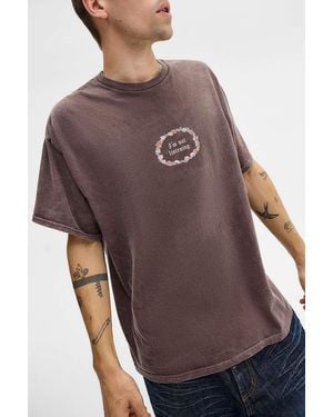 Urban Outfitters Uo Brown I'm Not Listening T-shirt - Purple