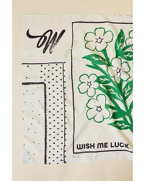 Wish Me Luck Flower Pattern Bandana - Green